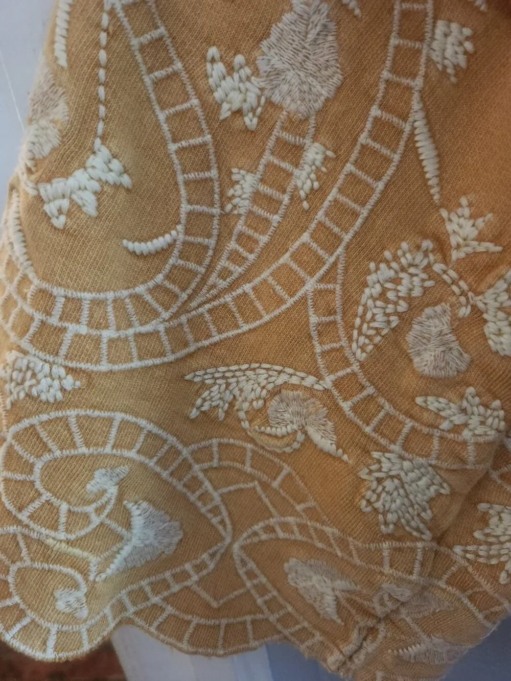 Bohera Mustard Yellow Embroidered Sweatshirt - Picture 2 of 4